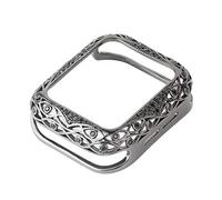 EAMOM Coque de protection en métal sculpté pour Apple Watch de luxe pour femme 38 mm, 40 mm, 42 mm, 44 mm, 41 mm, 45 mm, 7/SE/6/5/4/3/2/1, 40mm, Agate