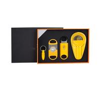 EAMOM Coupe-cigare, collection en alliage métallique avec trancheuse en V intégrée et perforatrice triple calibre (A)