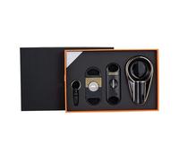 EAMOM Coupe-cigare, collection en alliage métallique avec trancheuse en V intégrée et perforatrice triple calibre (B)