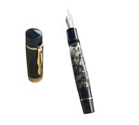 EAMOM Grand stylo plume à piston orange n°6/8 EF/F/M Langue en caoutchouc rigide Structure entièrement en cuivre Stylo cadeau (04, M (0,7 mm)