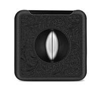 EAMOM Outil professionnel 4 en 1 coupe-cigare, coupe en V de précision et tondeuse plate avec support pliable, accessoire en métal à motifs artistiques, outil à main multifonction (C)