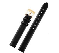EAMOM Véritable sangle en cuir pour Swarovski 5158517/5158544/5158972 WatchAccessories Bracelet de mode 12 mm STRAPE DE MONTRATION DE MONTRE(Black gold)