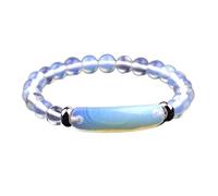 EAmrfvqt Bracelets de perles, Bracelet en pierre de 8mm, cristal Quartz Rose, améthyste, perlé, for hommes et femmes(E)