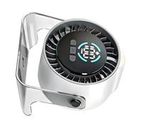 EAmrfvqt Petit ventilateur de bureau, Petite veilleuse multicolore à faible bruit de ventilateur Tableau 145x130x68mm(White)