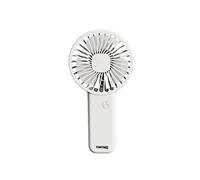 EAmrfvqt Ventilateur portable, Mini ventilateur portatif rechargeable par USB, avec Base et support de téléphone, multicolore, for l'extérieur, été(White)