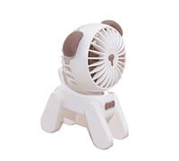 EAmrfvqt Ventilateur portable, Ventilateur de bureau for animaux compagnie, Mini USB Portable, multicolore, plusieurs tailles, Feng Shui(White Dog)