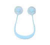 EAmrfvqt Ventilateurs de cou portables, 3 vitesses USB à faible bruit 360 degrés mains libres cou suspendu(Blue copper pink white)