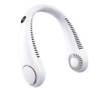 EAmrfvqt Ventilateurs de cou portables, Mini ventilateur de cou Portable USB, refroidisseur d'air sans lame, 5 vitesses, multicolore, été(White)