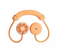 EAmrfvqt Ventilateurs de cou portables, Mini ventilateur de cou suspendu USB extérieur Portable Cool mains libres multicolore(Orange)