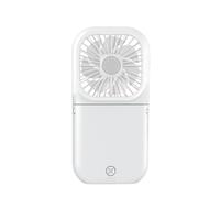 EAmrfvqt Ventilateurs de cou portables, Ventilateur portatif 3-en-1 suspendu au cou USB pliable multicolore(White)