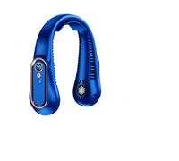 EAmrfvqt Ventilateurs de cou portables, Ventilateur tour de cou sans lame, refroidisseur d'air USB, affichage 3 vitesses, multicolore(Blue)