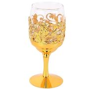 EAmrfvqt Verres à vin rouge en acier, Metal Wine Glass, Rounded Mouth, Stemmed, Embossed, for Iced Tea Fruit Juice