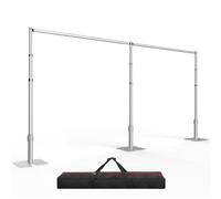EAMRT Grand Support Toile de Fond, 3x6m Support Fond Photo, Arche de Mariage Ajustable pour Photographie, Fête, Banquet, Décorations d'anniversaire