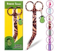 EamufaLa Repera de Enfermera® Tijeras de Enfermería Premium: Tijeras Pico de Pato Punta Roma | Punta Redonda Profesional, Ideal para Regalos de Enfermería y Accesorios de Enfermeria (JUNGLE SCOUT)