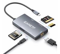 Eanetf CFexpress Hub USB C professionnel 5 en 1 10 Gbit/s, CFexpress Type C + UHS-II SD4.0 (broches à double rangée) + lecteur de cartes Micro SD4.0 UHS-II, USB 3.2 industriel pour flux de travail RAW