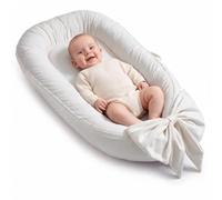 EAQ Reducteur de Lit Bébé, Baby Nest Cocoon Lit pour Nouveau-né Nourrisson et Bébé, Couffin de voyage portable, Couverture Amovible et Lavable (blanc)