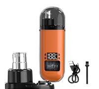 Ear and Nose Trimmer, Precision Clipper for Men with LED Power Status, Blade Tool with Washable Head, Portable Cordless Grooming Device for Daily Nose and Ear Maintenance