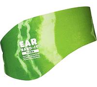 Ear band-It ULTRA 100% NÉOPRÈNE Natation Bandeau plus épais, plus fort | Protection contre l'eau recommandée pour la douche, piscine, plage | Taille enfants et adulte | Vert (Tie Dye), Small