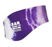 Ear Band-It Ultra Bandeau de natation (garde l'eau à l'extérieur, maintient les bouchons d'oreille) Recommandé par les médecins Taille L (8 ans adultes) Tie Die Violet