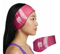 Ear Band-It Ultra Bandeau de natation (garde l'eau à l'extérieur, maintient les bouchons d'oreille) recommandé par les médecins Taille L (8 ans adultes) Tie Die Rose