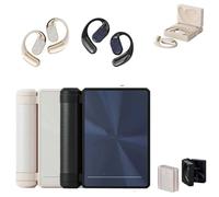 Ear Buds - Headphones Bluetooth With Dual-Fold Design, Wireless Bluetooth 6.0 Bone Conduction Ear Hanging Sports Earphones, With Noise Isolation R Gym/Running/Workout (White*1pcs+Black*1pcs)