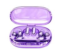 Ear Clip Headphones Wireless - No Lag Audio Earphone Charger Station | Couple Style LED Display Touchscreen Clip On Earbuds - For Play Game Sports Workout Running Gym Daily Women Men Youth