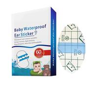 Ear Covers, Waterproof Caps, Shower Protection Seal, Safe Adhesive Design, Great to Use for Bathing, Swimming, and Travel Use for Kids, 1 Box, 60