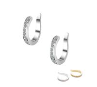 Ear Cuffs & Clips for Women, Non Piercing Clip On Earrings, Adjustable Thin Chunky Wrap Cartilage Cuff For Women Men Adults