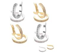 Ear Cuffs & Clips for Women, Non Piercing Clip On Earrings, Adjustable Thin Chunky Wrap Cartilage Cuff For Women Men Adults