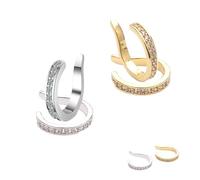 Ear Cuffs & Clips for Women, Non Piercing Clip On Earrings, Adjustable Thin Chunky Wrap Cartilage Cuff For Women Men Adults