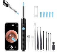 Ear Otoscope 1080p Hd Kit Camera Oreille Nettoyage, Nettoyant Oreille - 3.5 Mm Ear Cleaning Tool, Nettoyeur Oreille Camera Avec 6 LumièRes Led, Suitable For Ios And Android Smartphones. (noir)