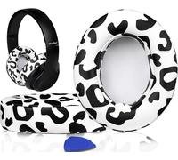 Ear Pads for Beats Studio 3 & Studio 2 Over-Ear Headphones, Protein Leather Covered Earmuffs, Memory Foam Noise Cancelling ¿ Snow Leopard