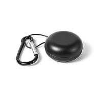 Ear Plug Case, Portable Étui de Rangement avec Porte-Clés de Voyage, Organisateur de Bouchons d'Oreille, Petite Mallette de Rangement pour Voyage (Noir)