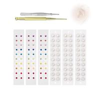 Ear Seeds Acupuncture Kit, 100-120 Pièces Graine Auriculotherapie avec Stylo Acupuncture, Patch Acupression pour Détente et Bien-être Mixed rhinestones (120 pieces)
