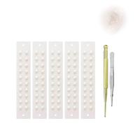 Ear Seeds Acupuncture Kit, 100-120 Pièces Graine Auriculotherapie avec Stylo Acupuncture, Patch Acupression pour Détente et Bien-être Large pearls (100 pieces)