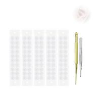 Ear Seeds Acupuncture Kit, 100-120 Pièces Graine Auriculotherapie avec Stylo Acupuncture, Patch Acupression pour Détente et Bien-être Small white beads (100 pieces)