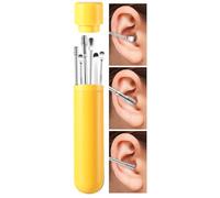 Ear Wax Removal, Ergonomic Handle Earwax Picker for Daily Cleaning, Long Lasting Stainless Tool Set, Gentle Non Slip Grip, Safe Hygienic Ear Care, Cleaning Kit for Home, Travel