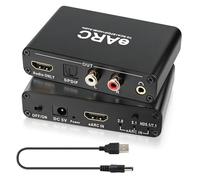 EARC/ARC Extracteur Audio, Convertisseur Numérique-Analogique 192 KHz, Compatible CEC, Sorties Optique/HDMI/RCA/Stéréo 3,5 mm, pour Téléviseurs Haute Définition