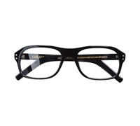 EAREADA MPO847DTO Lunettes carrées vintage pour homme Monture en acétate Verres transparents, Noir plus grande taille 54, 54 large
