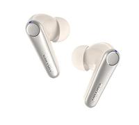 EarFun Air Pro 3, Ecouteurs Bluetooth sans Fil, Suppression Active du Bruit Hybride, Son adaptatif Qualcomm® aptX™, 6 micros CVC8.0, Bluetooth 5.3, Pilotes de Laine 11 mm, Blanc d'avoine