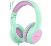 EarFun Casque Audio Enfant avec Micro Intégré, Jack 3,5 mm, Vert Violet