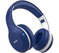EarFun K2 Casque Bluetooth pour enfants avec volume limité, 40 heures d'autonomie, microphone intégré, son stéréo, casque supra-auriculaire pliable pour école, voyage, iPad, tablette, bleu