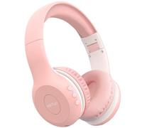 EarFun K2 Casque Enfants sans Fil avec Micro, Bluetooth 5.4, Volume Sécurisé à 85/94 DB, Son Hi-FI stéréo, 40H d'autonomie, Pliable, Réglable, pour Tablette/téléphone/iPad/PC/école/Voyage, Rose