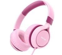 EarFun S1 Casque Audio Enfant Filaire Pliable, Limite de Volume 85 DB, Son Stéréo, Arceau Réglable, Léger et Portable, pour École, Voyage, PC, Tablette, Garçon et Fille, Rose
