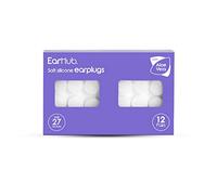 EarHub - Sleepwell Lot de 12 paires de bouchons d'oreilles en silicone souple de qualité supérieure réutilisables et ajustés sur mesure, mieux utilisés pour le sommeil, les voyages, les sports
