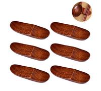 Eari 6 Morceaux Repose-Baguettes, Supports pour Baguettes en Bois, Baguettes en Bois Naturel de Style Japonais Repose, Adapté pour Les Banquets, Fêtes, Maisons Et Restaurants(Marron)
