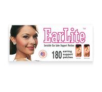 EarLite 180 Invisible Boucle d'oreille Ear-Lobe Wonder Support Patches Patches étanches en ZipLock Pouch ...