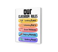 Early Childhood Classroom Rules Sign,Positive Expectations Poster for Kindergarten, Nursery and Play-Based Learning (Unframed,12x18inch(30x45cm))
