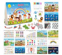 Early Education Initiation Paste Book, Montessori Busy Book, Livre Occupé Éducatif Puzzle Sensoriel Cahier d'activité, 16 thèmes Livre d'exercices préscolaires, Jouet Educatif D'activités pour enfants