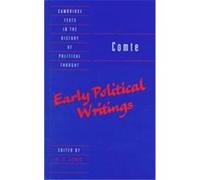 Early Political Writings, Cambridge Texts in the History of Political Thought Auguste Comte, H. S. Jones (Auteur)